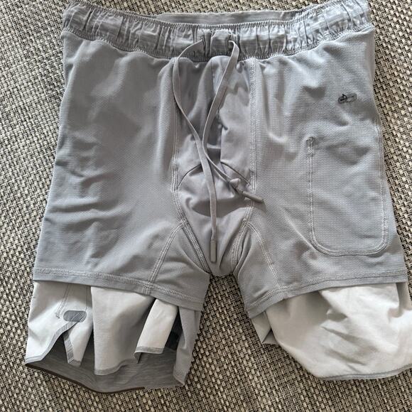 LULULEMON 7" Men's License to Train LINED Shorts S Gray Grey Workout Train - Picture 4 of 6